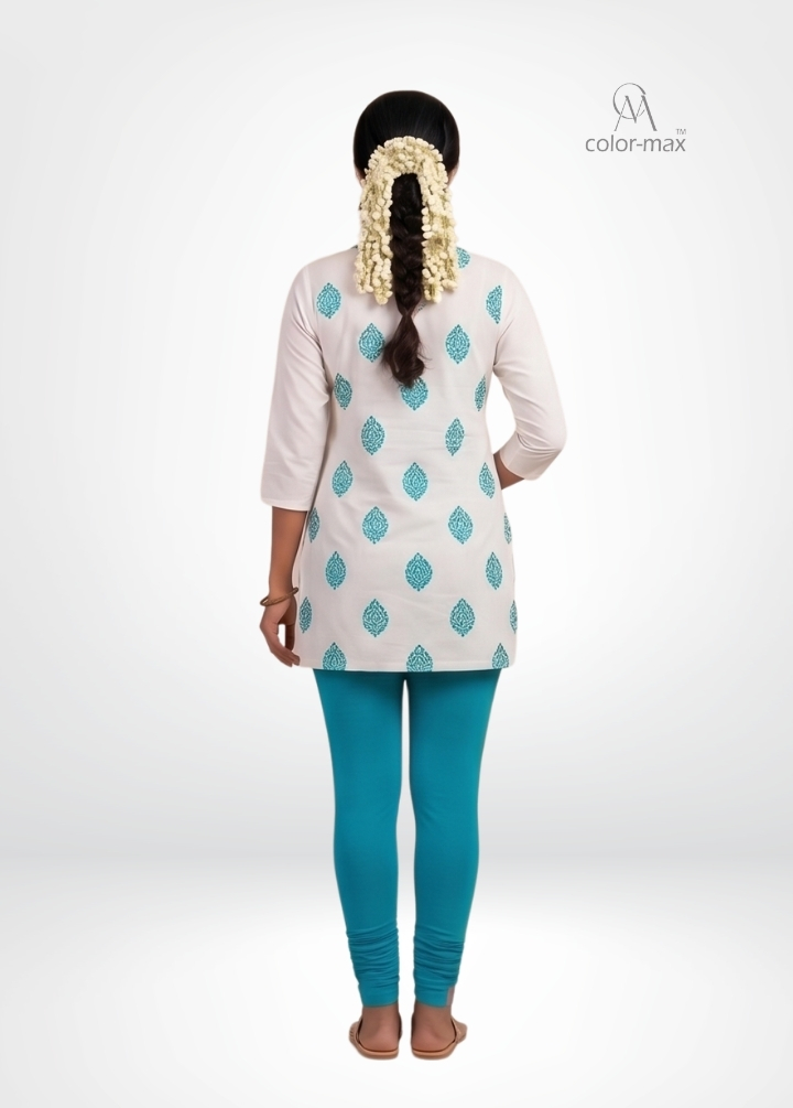 RELIANCE GREEN - Premium Cotton Lycra Chudi Leggings - Hover